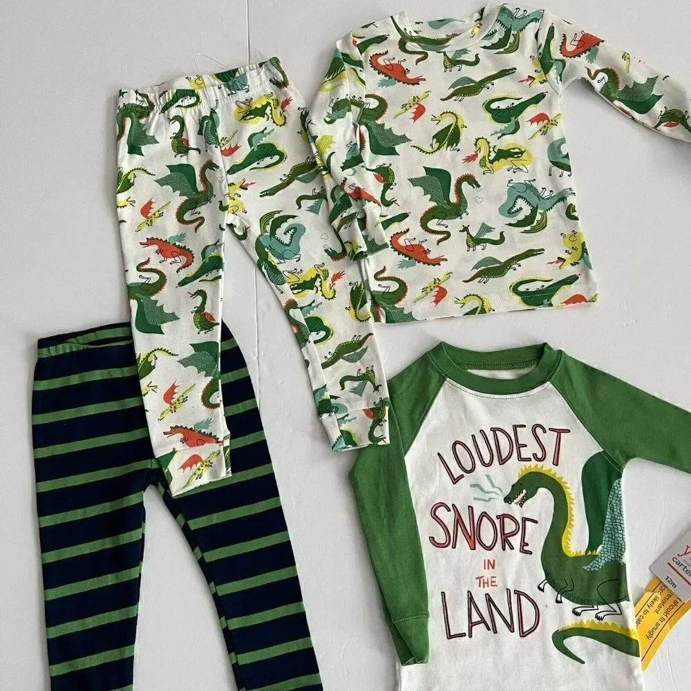Toddler Boys' 4pc - 12M - Dino Pajama‎ Set - Just One You Made by Carter's